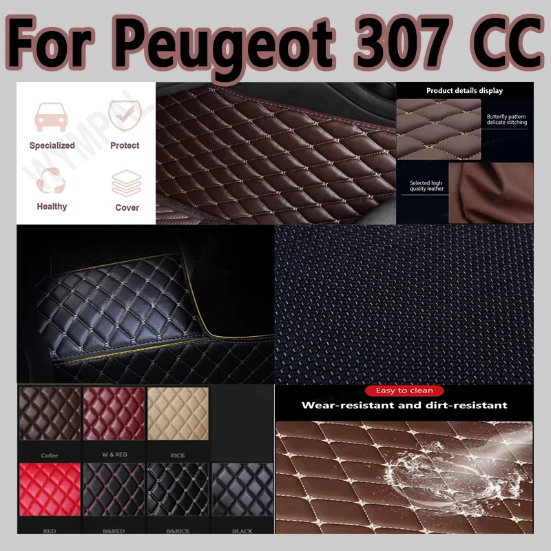 

Luxury Car Floor Mats For Peugeot 307 CC 2003-2010 DropShipping Center Interior Accessories 100% Fit Leather Carpets Rugs Foot