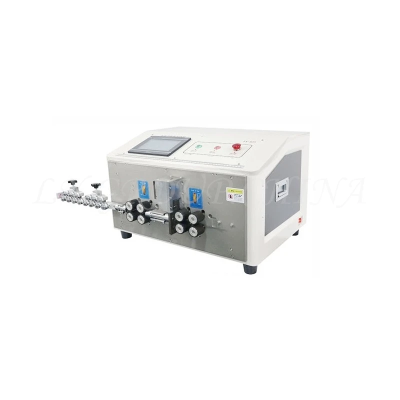 LY 825 835 Single Wire Automatic Touch Screen Electric Peeling Stripping Cutting Machine 8 Wheels For Computer strip wire