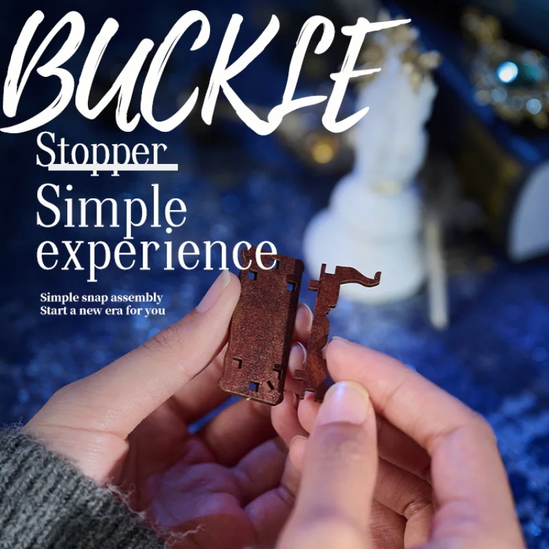 غلاف مخطط النجوم العتيقة من OUZEY، مرصد خشبي مصغر ثلاثي الأبعاد، DIY غامض للمراهقين