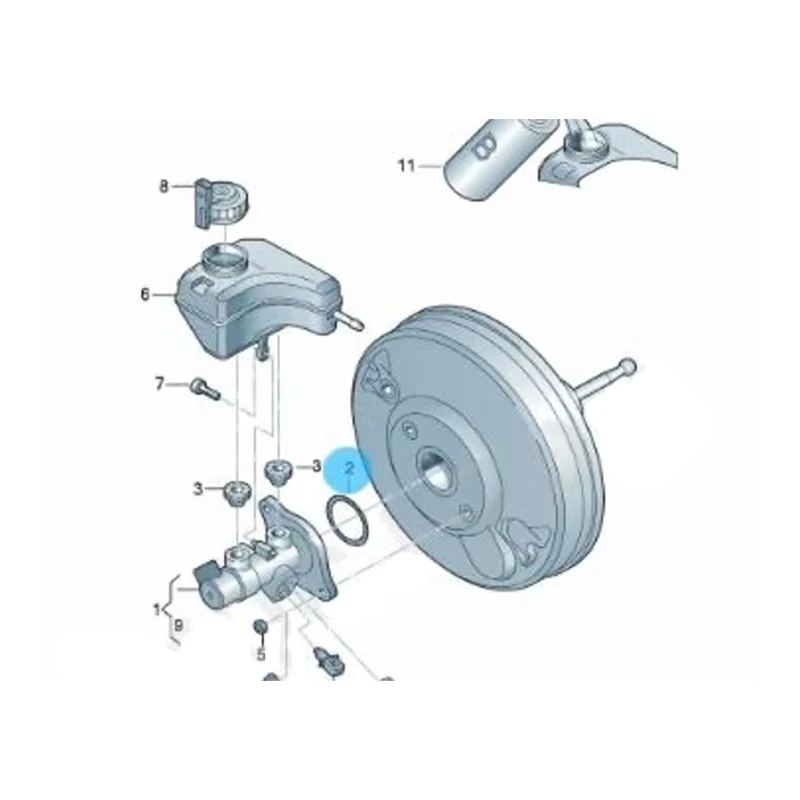 Gasket between brake servo andbrake tandem master cylinder 1J0611243 1J0 611 243