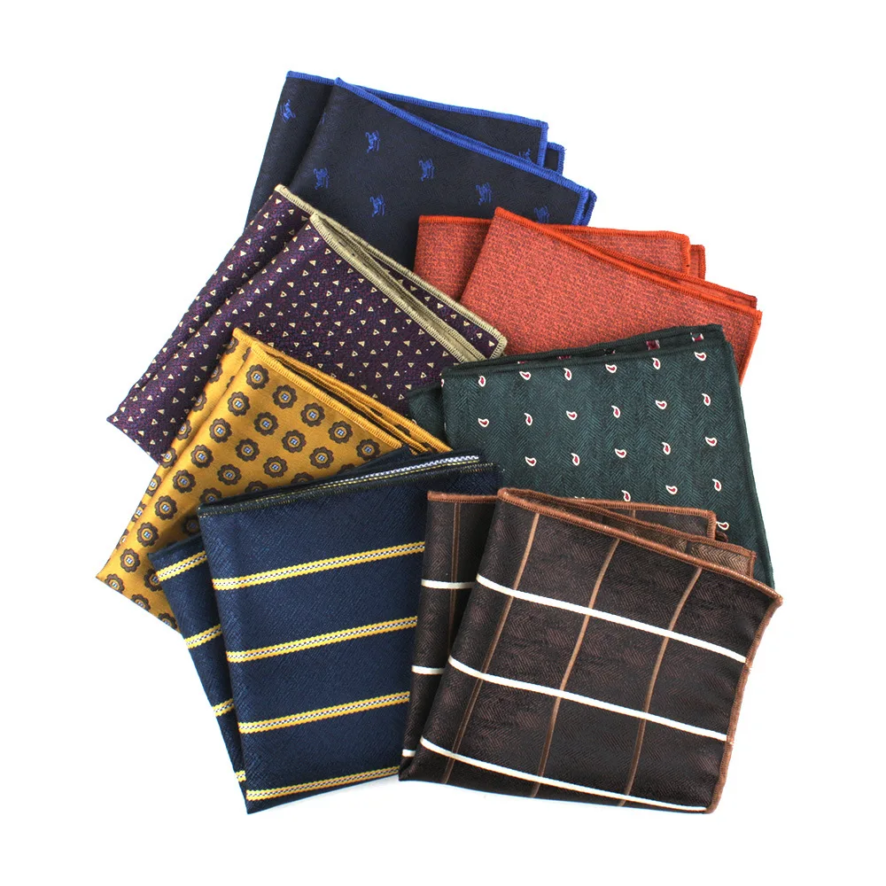 ผ้าเช็ดหน้าผู้ชายลายแจ็คการ์ด 5 ชิ้น ผ้าเช็ดหน้าพกพาสำหรับใส่กระเป๋าสูท ผ้าเช็ดหน้าทรงสี่เหลี่ยมเล็กสำหรับใส่ชุดเดรส ผ้าเช็ดหน้าสำหรับติดหน้าอก สำหรับงานแต่งงาน ของตกแต่งตามหลักมารยาท