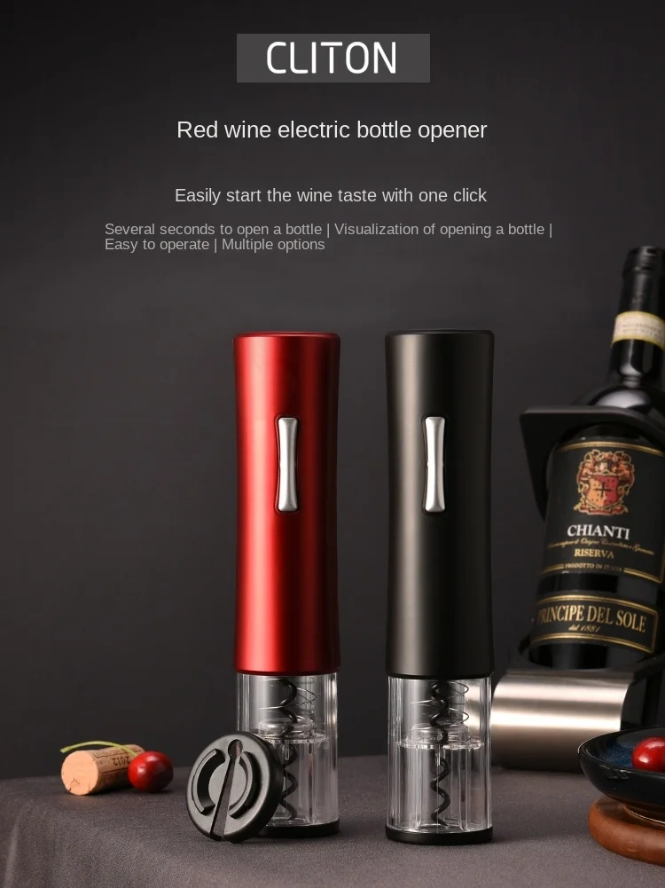 

Electric Corkscrew Wine Opener Automatic Rechargeable Stainless Steel Bottle Opener