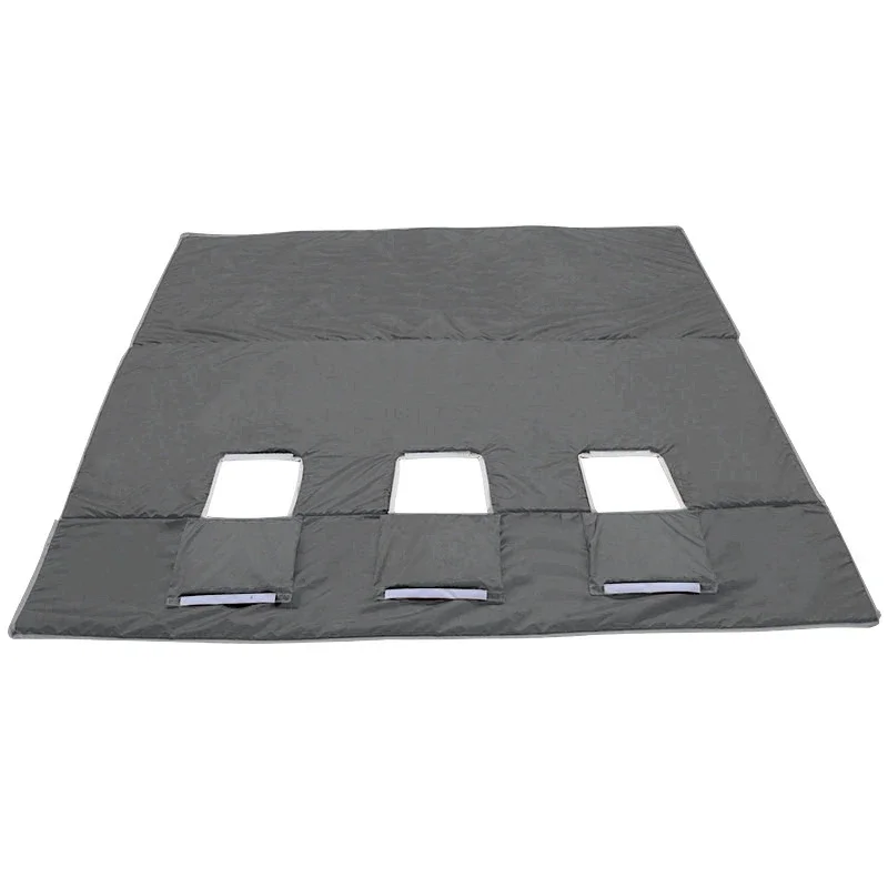 Winter Ice Fishing Thicken Mat With 3holes Keep Warm Foldable Cool And Cold Resistant Moisture-proof Outdoor Heating Insulation