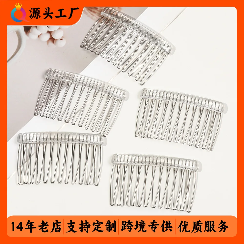 

12 Teeth Stainless Steel Hair Comb Bride Hanfu Hair Pin for Updo Bun Side Bangs Styling Professional Hair Accessory Wholesale