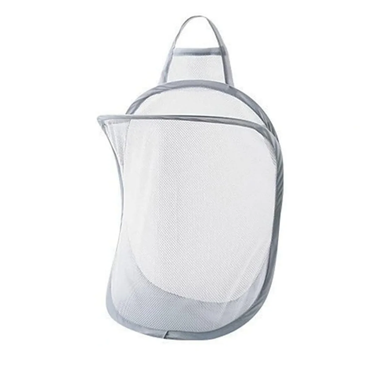 A98U Mesh Collapsible Small Wall Laundry Baskets, Hanging Laundry Hamper, for Hotel, University Dormitory Use Gray