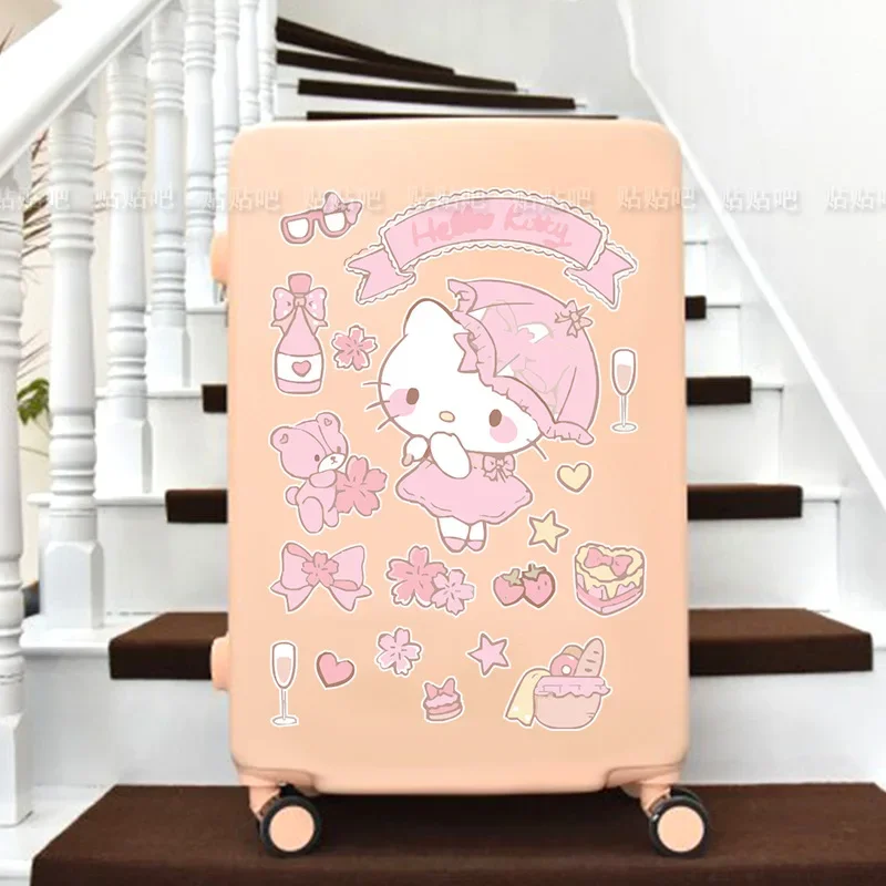 Miniso Новый мультфильм Sanrio милый HelloKitty универсальные наклейки царапины на теле декоративные наклейки на ноутбук багажник автомобильные наклейки подарки