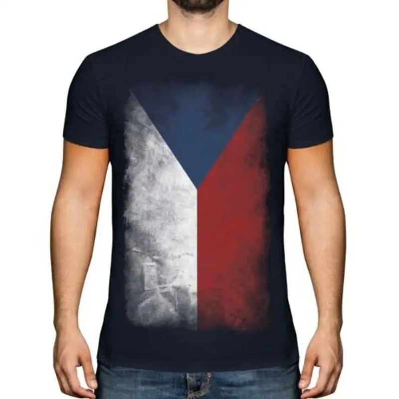 Tschechische Republik VerblaßTe Flagge Herren T-Shirt? Eská FußBall? Esko