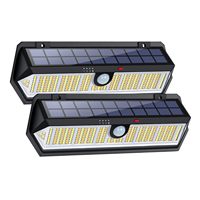 Set of 2 Outdoor Solar Lights, IP65 Waterproof Outdoor Solar Motion Detector Light, 3 Modes 315 LED Solar Spotlight for Garden