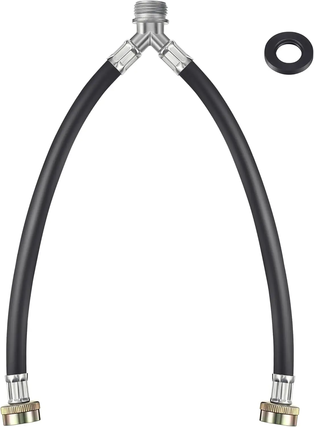 

Латунный Y-образный шланг 3/4 дюйма, длина 1 фут, для подачи горячей/холодной воды к стиральным машинам и уличным кранам (черный)