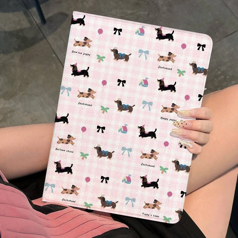 

Cover Pencil Holder Funda for IPad 10 Generation 10.2 7th 8th 9th Gen Air 4/5 10.9 IPad Mini 6 Pro 11 2nd 3rd 4th Happy Puppy