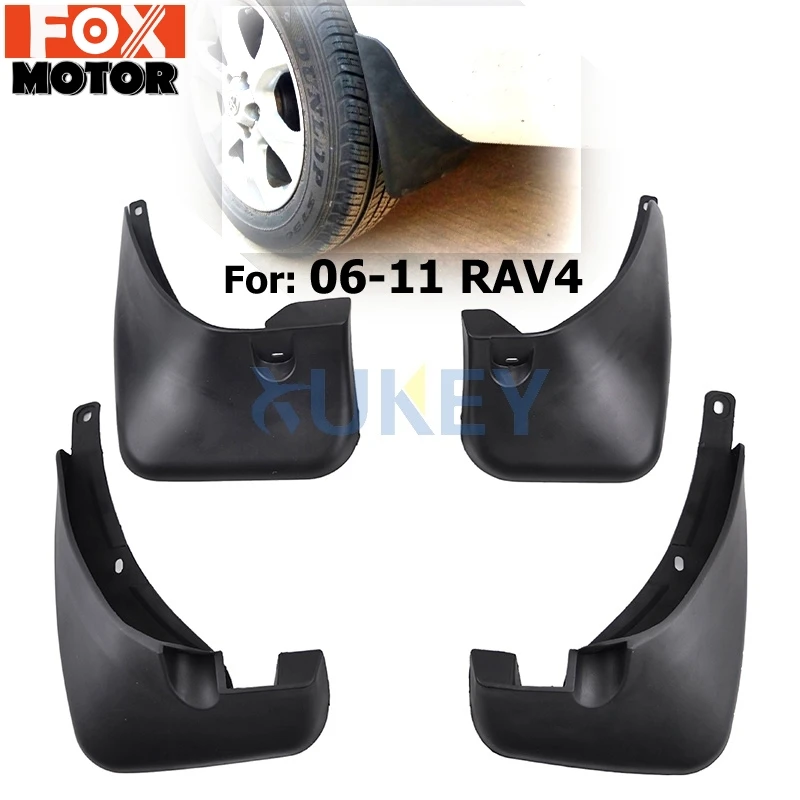 For Toyota RAV4 No Flare 2006-2012 Set Mud Flaps Mudflaps Splash Guards Mud Flap Mudguards Fender 2007 2008 2009 2010 2011