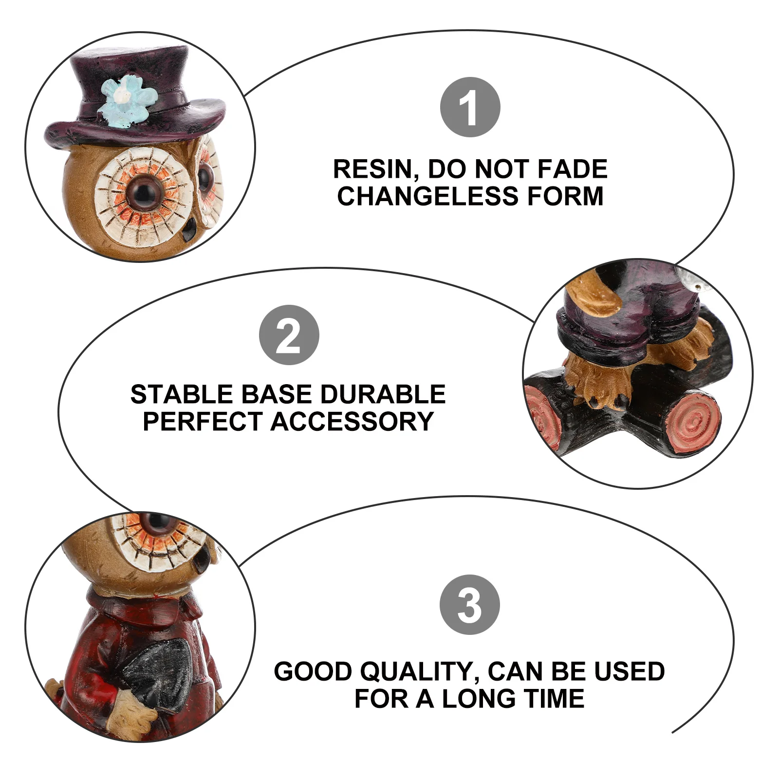 

2Pcs Resin Owl Decoration Standing Desktop Office Home Resin Art Crafts Owl Ornament Home Figurines Desktop Art Crafts