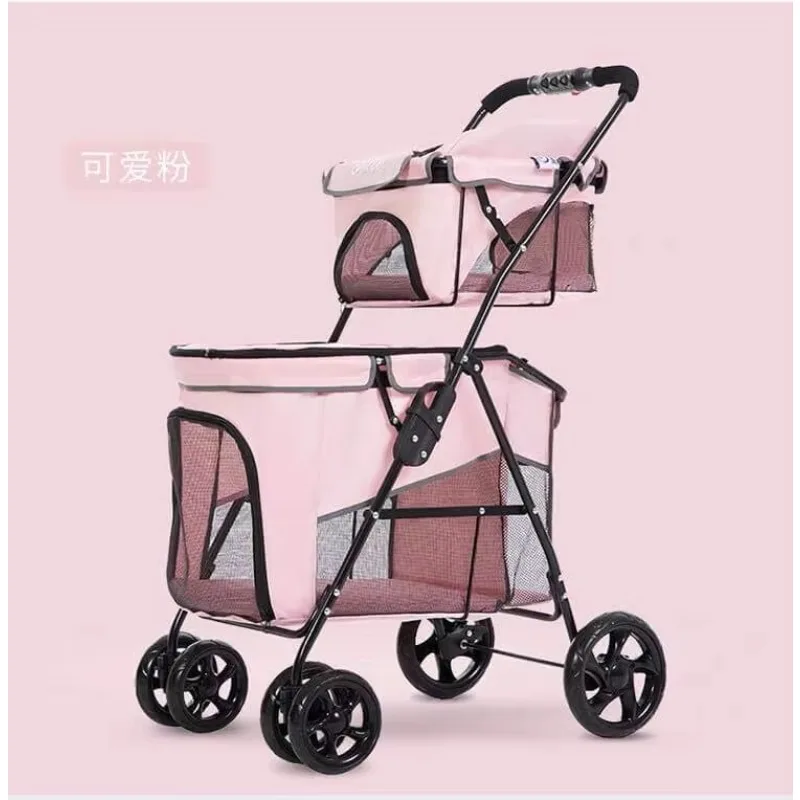 Car bag separation pet outing trolley four-wheel detachable and washable lightweight folding cat and dog travel trolley