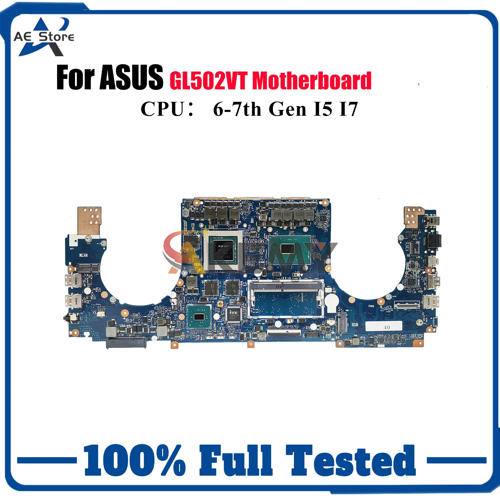 

GL502VT Laptop Motherboard For ASUS ROG Strix GL502VMK GL502V GL502VM Notebook Mainboard With I5 I7 CPU 100% tests OK fast ship