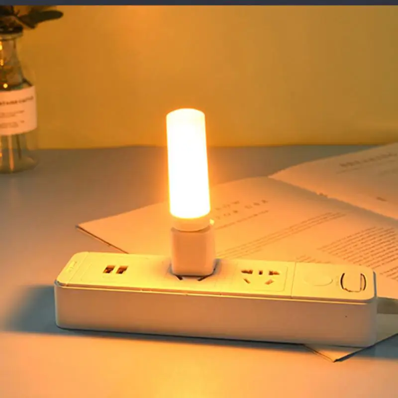 USB Night Light USB Atmosphere Light LED Flame Flashing Candle Lights LED Book Lamp For Power Bank Camping Lighting Effect Light