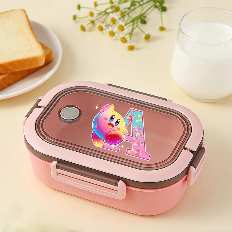 

Cute Kirbys Girl Lunch Box Anime Cartoon Bento Box Kawaii Insulated Boxes Student Large Capacity Rice Boxs Kids Picnic Tableware