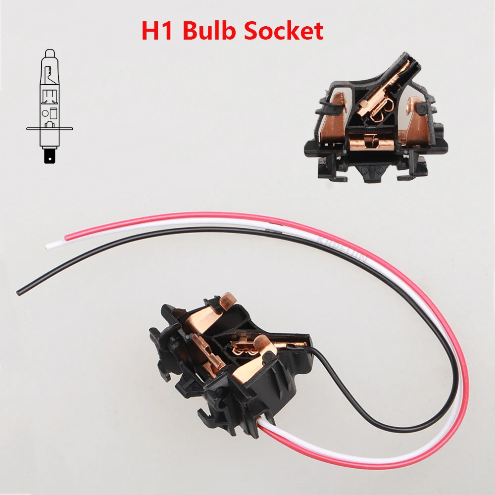 1x For Ford Mondeo Focus H1 Bulb Holder Car High Beam Light Socket Connector Accessories