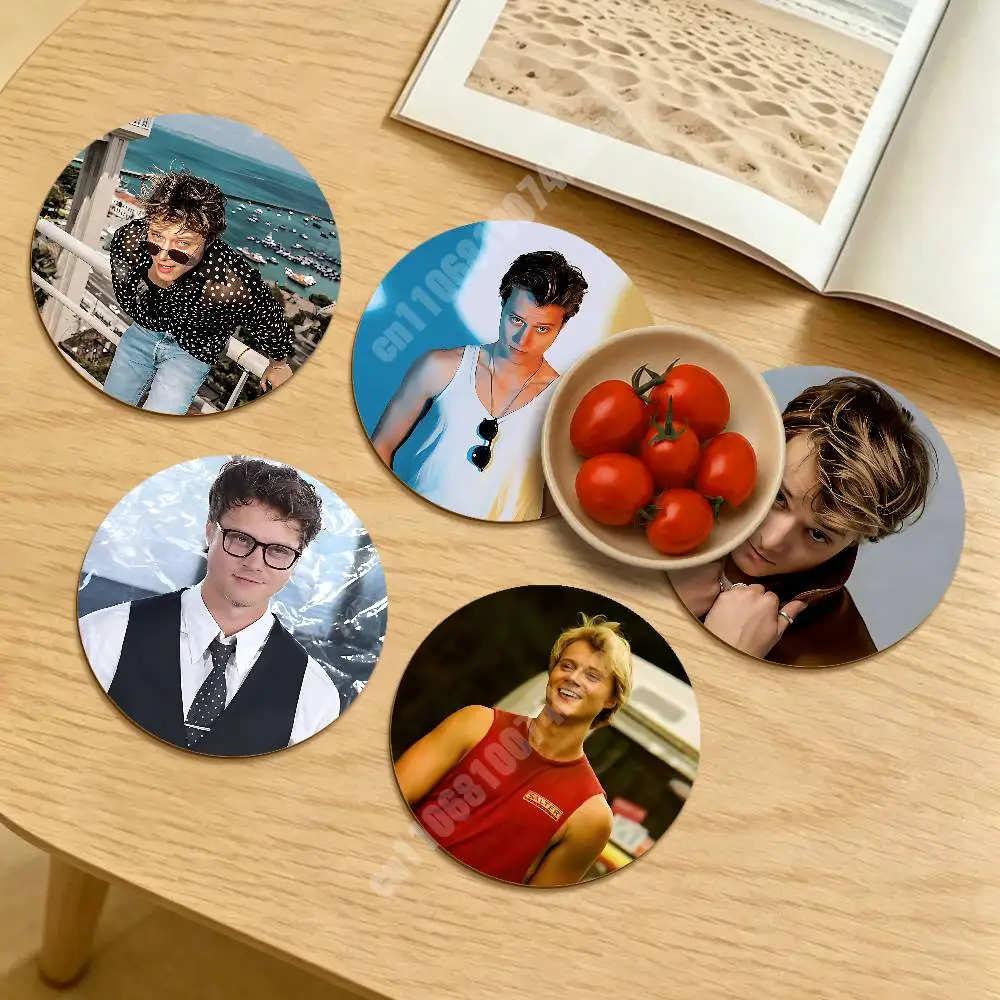 R-Rudy JJ Maybank P-Pankow Never Change Round Coaster for Drink Cup Relaxing Coffee Nook Decor Aesthetic Home Setup