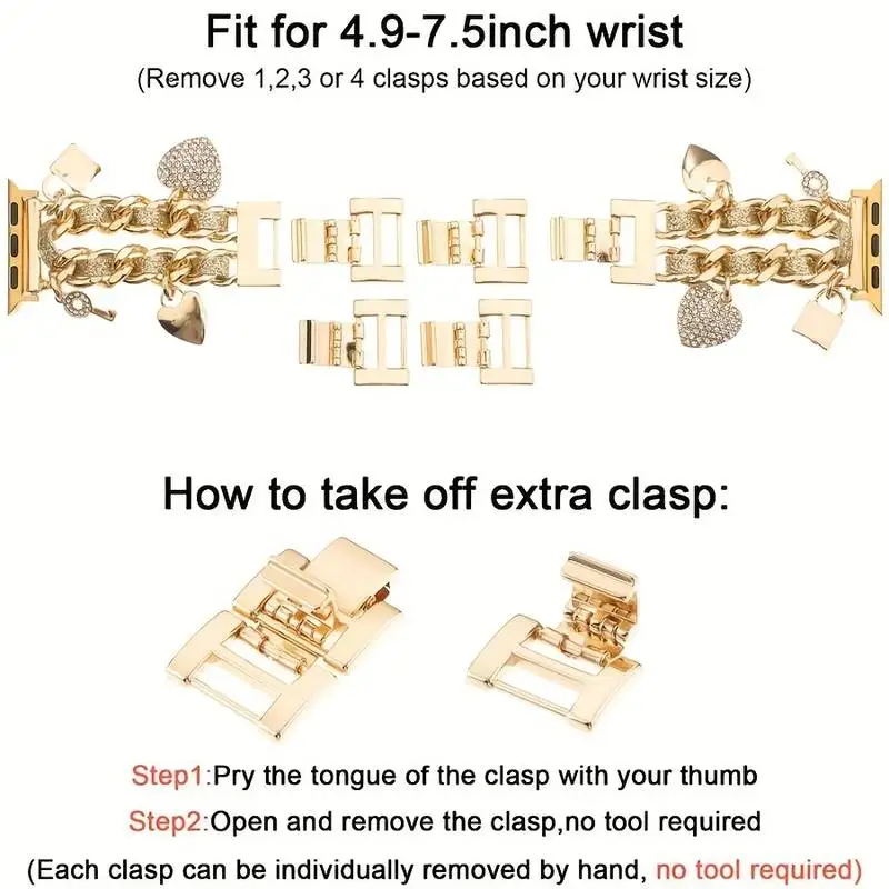 Luxuriöses Metallarmband für Apple Watch 46mm 42 40 44 41 45 49 38mm Correa Armband iWatch Series 12 11 10 9 8 7 SE 6 5 4 Ultra2 – Detail 13