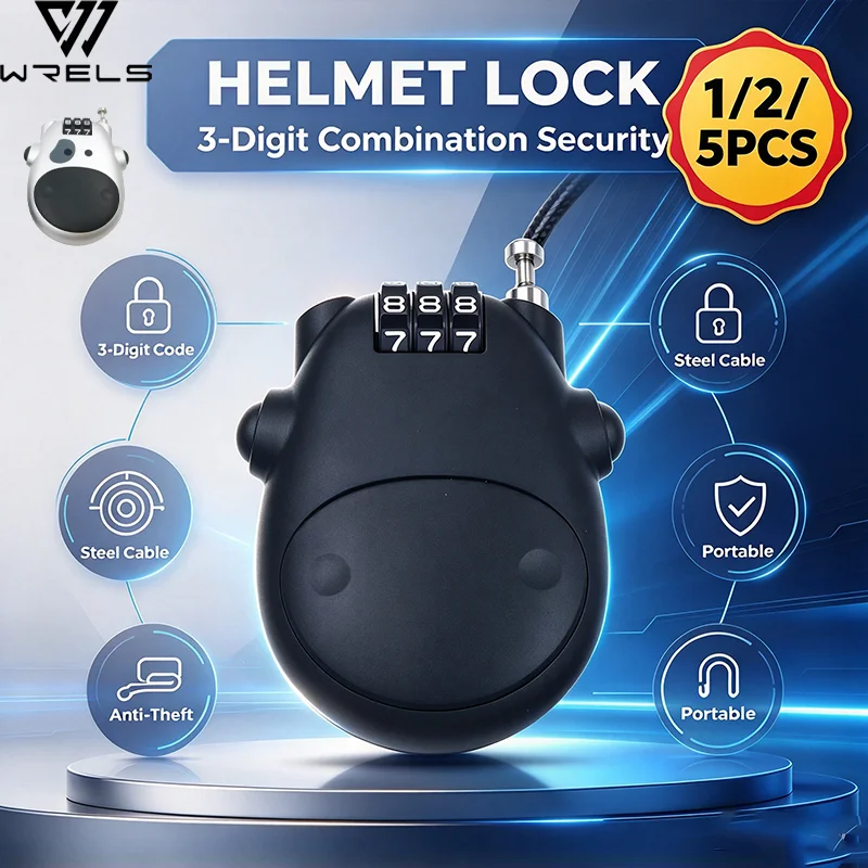 High-precision Code Wheel Password Lock Telescopic Steel Cable Lock Bicycle Helmet Suitcase Car Sled Anti Theft Security Lock