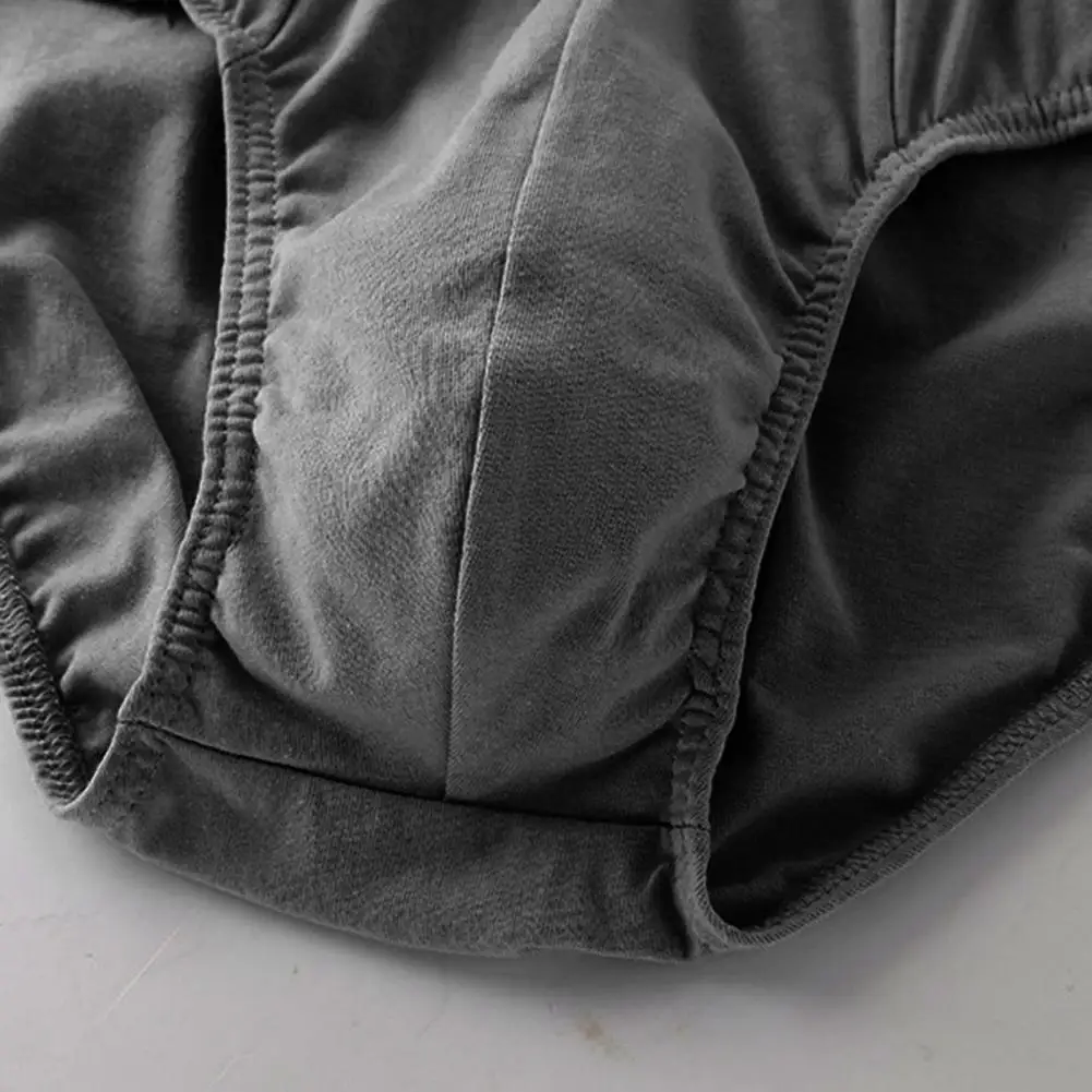 سراويل داخلية رجالية رفيعة متوسطة الارتفاع مع حزام خصر مطاطي بلون موحد لارتداء ملابس داخلية قابلة للتمدد قابلة للتنفس #5