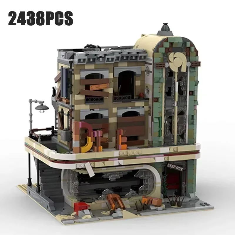 Bloques de construcción Moc para niños, juguete de ladrillos para armar cafetería, comedor, regalo de Navidad, versión Apocalypse