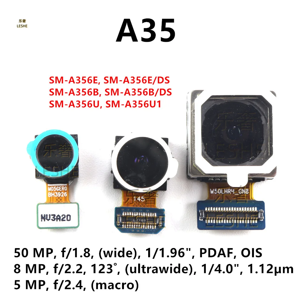 Back Rear Camera For Samsung Galaxy A35 SM-A356E A356U A356B Main Wide Macro Ultrawide Camera Module Replacement