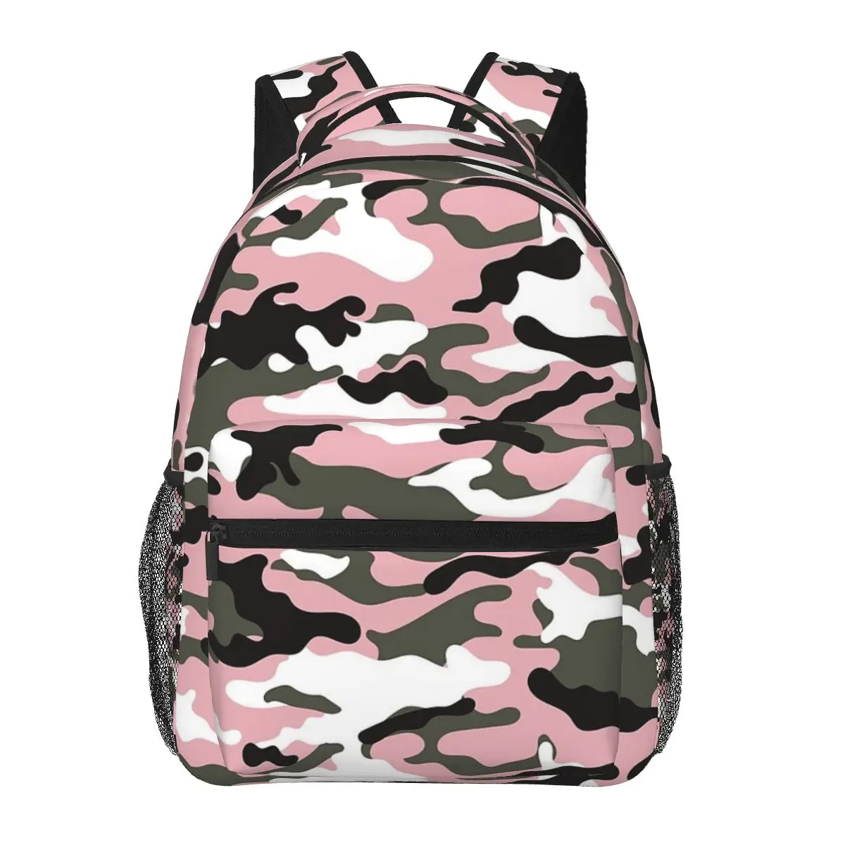 Pink Military Camo Pattern Girls Texture Squad Backpacks Boys Girls Bookbag Students School Bags Kids Rucksack Shoulder Bag