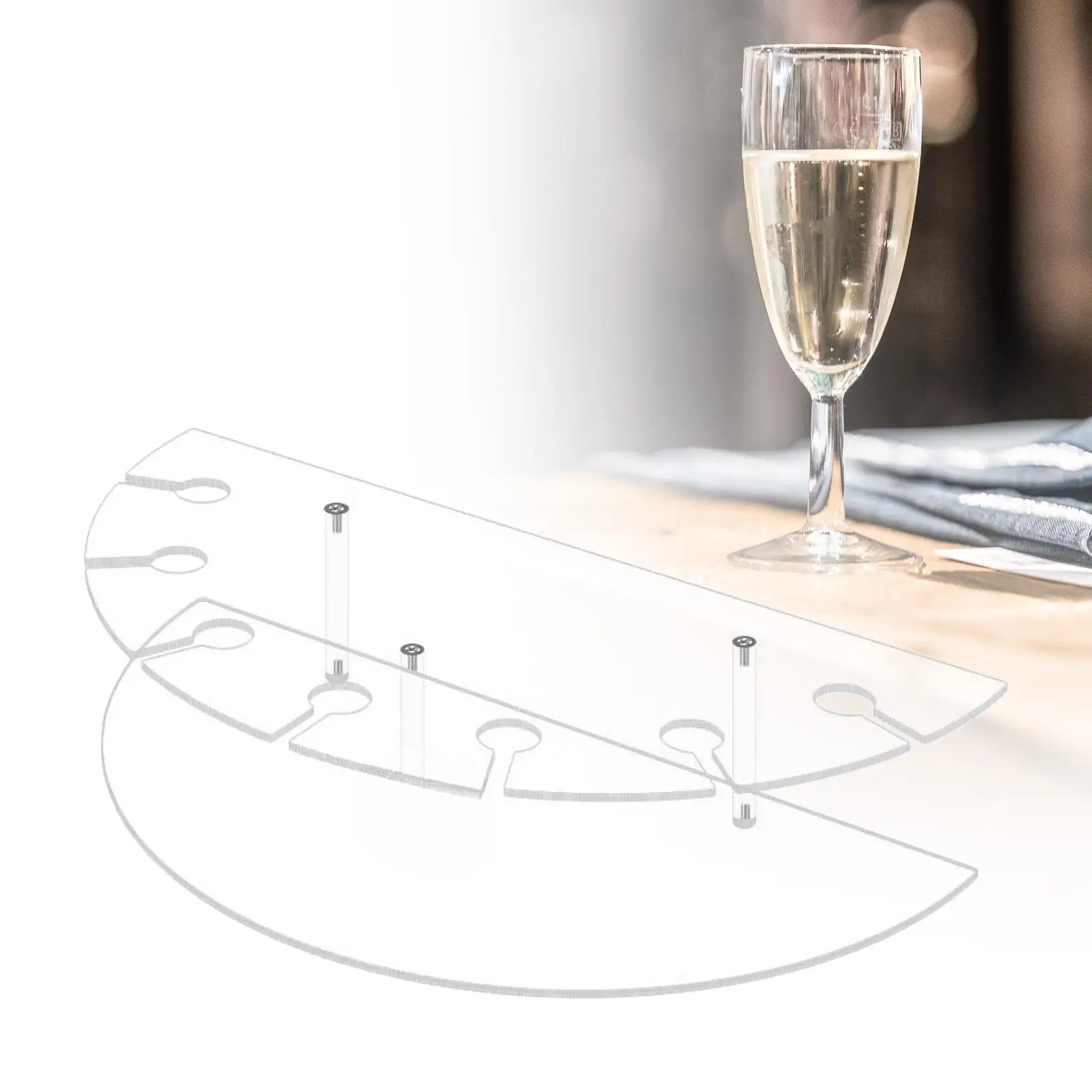 Wine Glass Holder Tableware Display Decoration Wine Glass Rack Stemware Rack for Pantry Housewarming Counter Kitchen Household