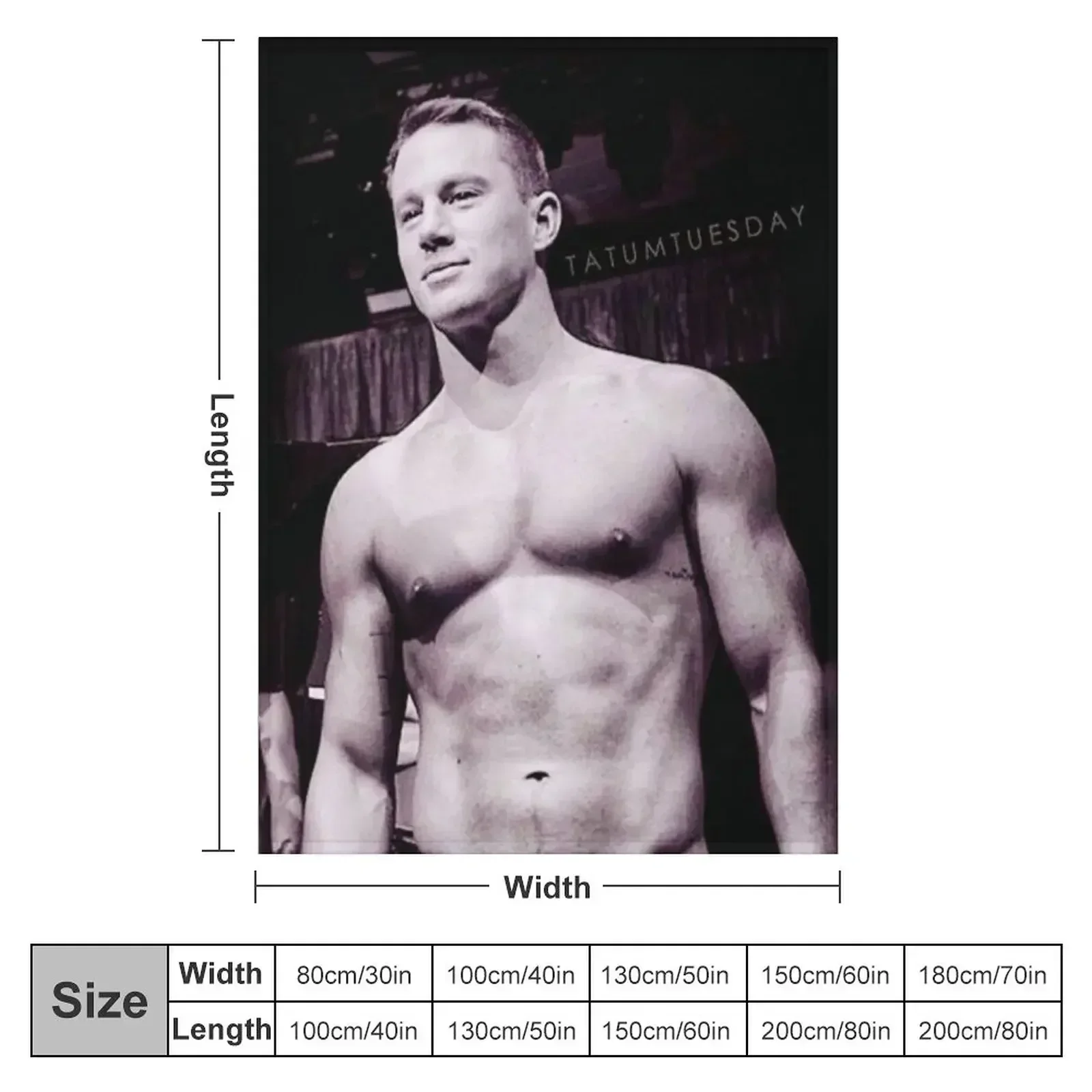 channing tatum Throw Blanket couch cozy soft plush fuzzy picnic outdoor blanket
