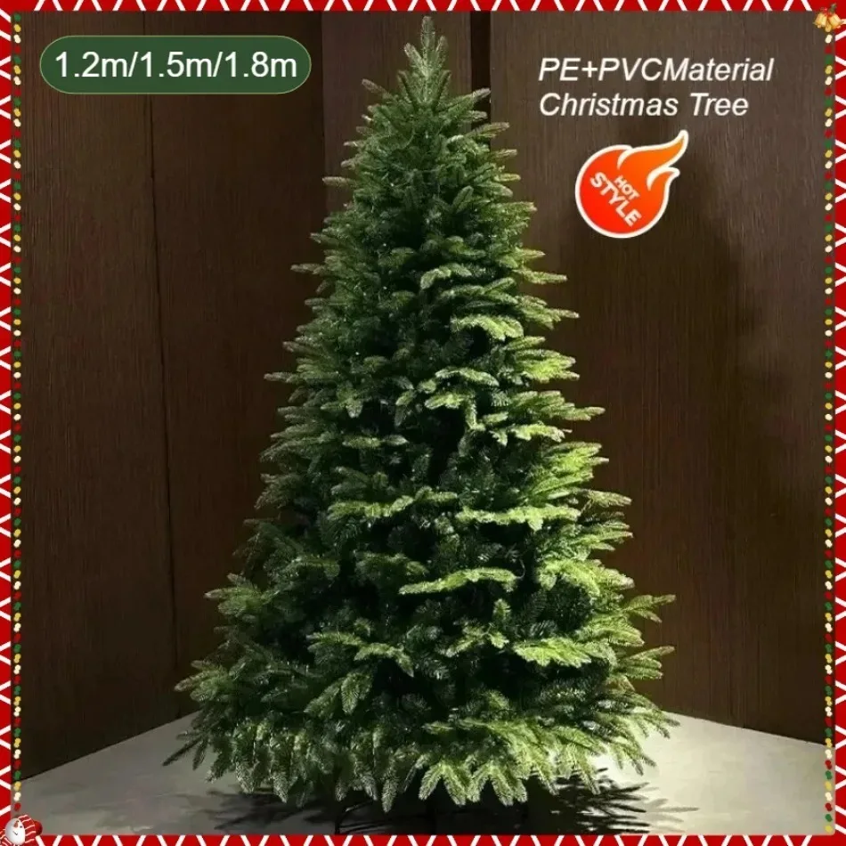 

Artificial Large Christmas Tree PE+PVC Encryption LED Lights Christmas Tree 1.2m~1.8m Family Christmas New Year Party Decoration