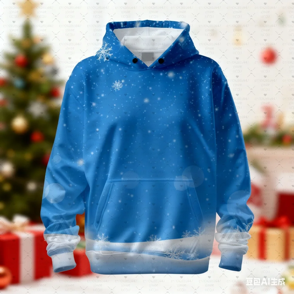 2025 女性、冬クリスマス白い雪の結晶パーカー女性フード付きアウトドアオールマッチパーカー女性女の子女性トップス女性服