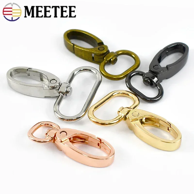 10/20Pcs 20/26/32/38mm Metal Bags Strap Buckles Lobster Clasp Collar Carabiner Snap Hook DIY KeyChain Bag Part Accessories