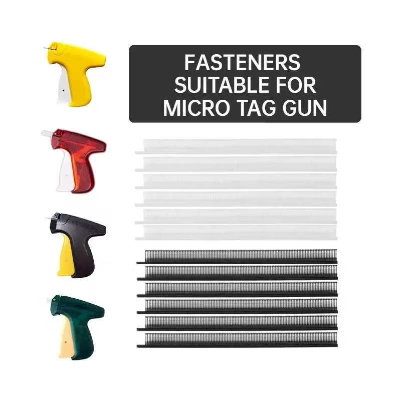 Mini Tag Kit,0.5Cm Garment Tag Barb Attachment Price Tags Black Fasteners And White Fasteners Durable for Standard Tag Devices
