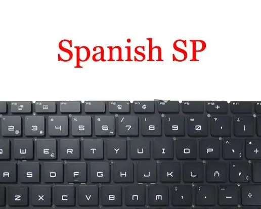 For MSI Laptop Per-Key RGB Backlit Keyboard GS65 PS42 WS65 WP65 P65 Japanese JP Nordic NE Spanish SP Black No Frame New