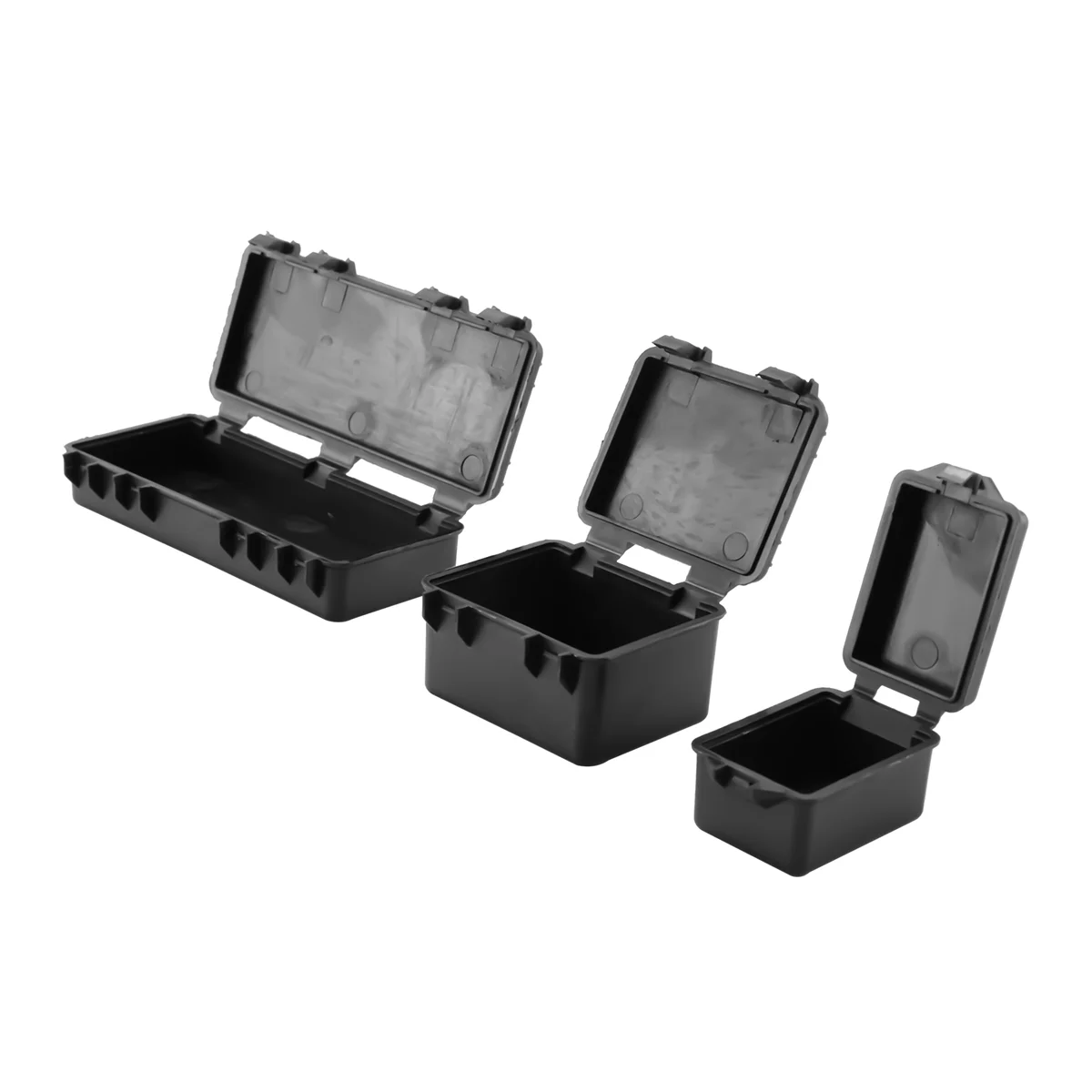 BAAA-3Pcs Plastic Rc Car Storage Box Decoration Tool for Traxxas Trx4 Axial Scx10 90046 D90 1/10 Rc Crawler Accessories Black