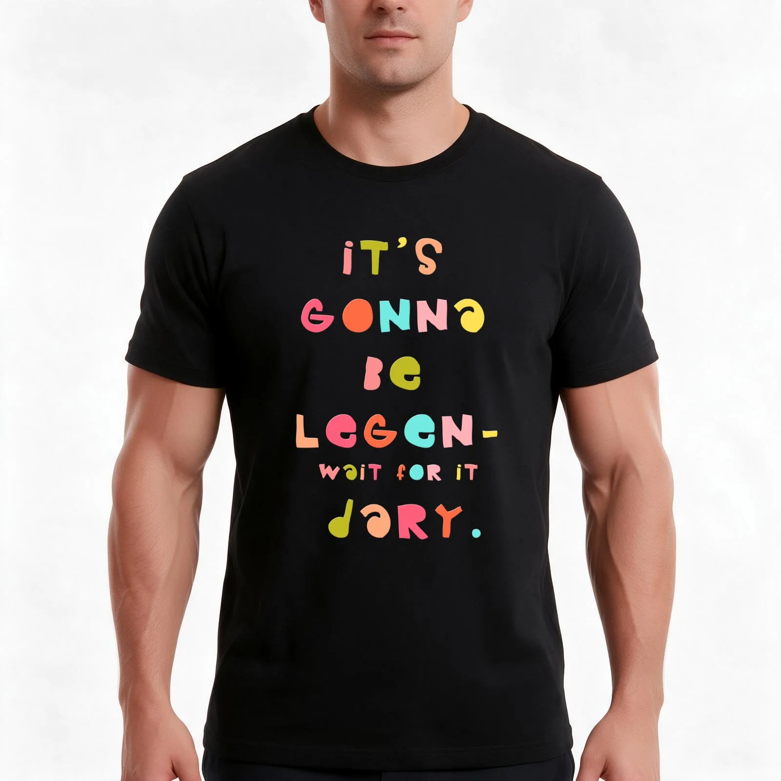 it's gonna be legen- wait for it dary! T-Shirt Summer Casual Cotton Tee Oversized Streetwear Tops Vintage Graphic Print
