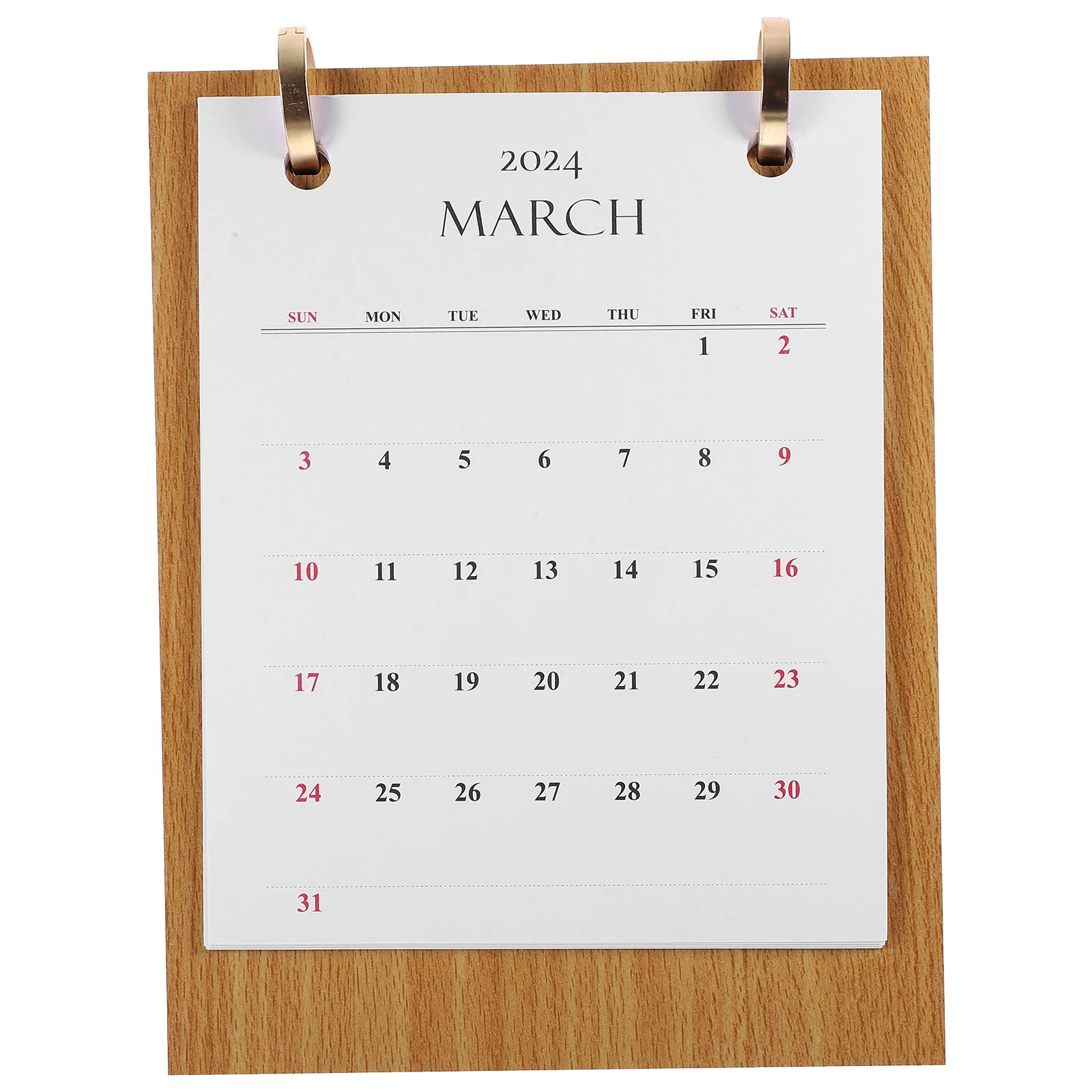 

2024 Wooden Calendar Monthly 2024 Desk Calendar Paper Home Office Retro Creative Base Stand Table Top Novelty Decor