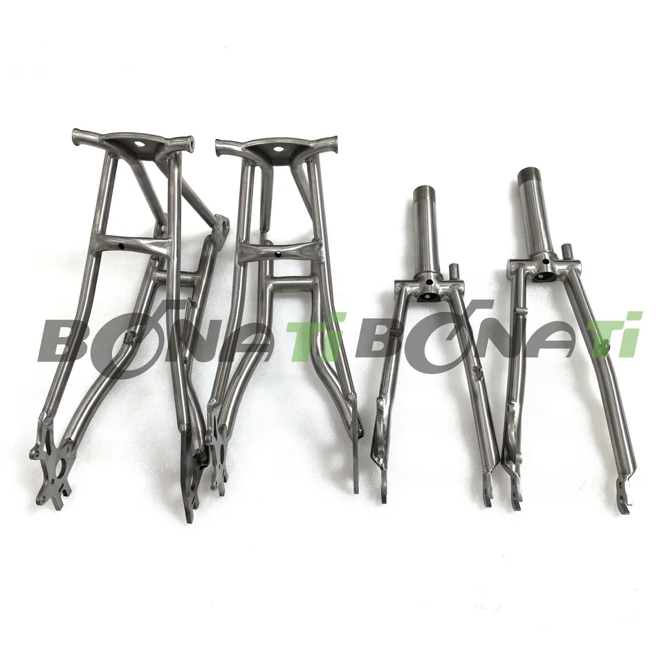 フロントフォーク チタン製 ブラック ブロンプトン Titanium Brompton