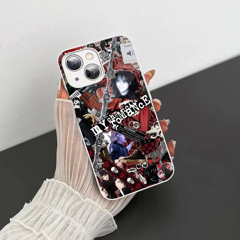 Rock Band My C-Chemical R-Romance Tempered Glass For Iphone 14 13 12 11 Pro Mini XS MAX 14Plus X XS XR Fundas