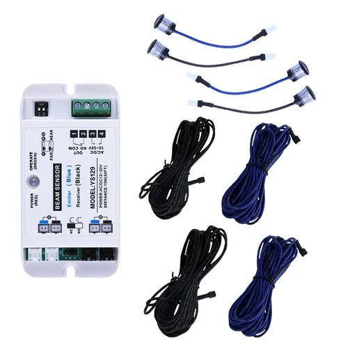 Imagen 2 del producto Sensores de haz de seguridad individuales para puerta corredera automática, alarma de vidrio, detectores de haz