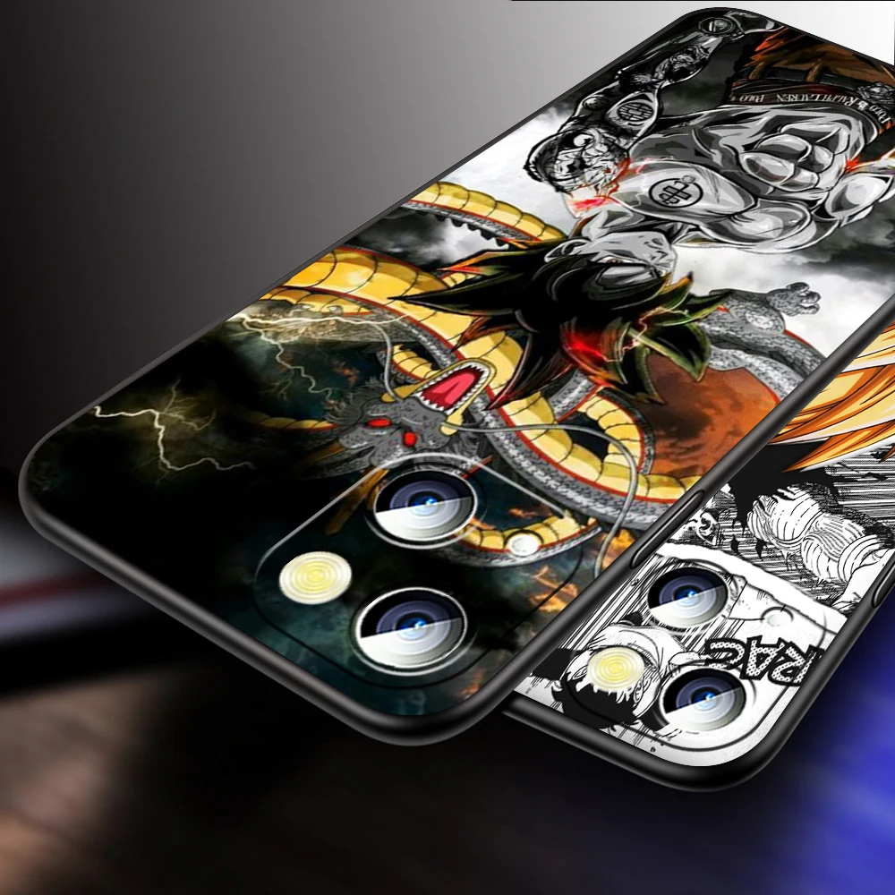 D-D-Dragons B-Balls Z Cartoon For iPhone 15 14 13 12 11 XS XR X 8 7 SE Pro Max Plus Mini Black Funda Phone Case