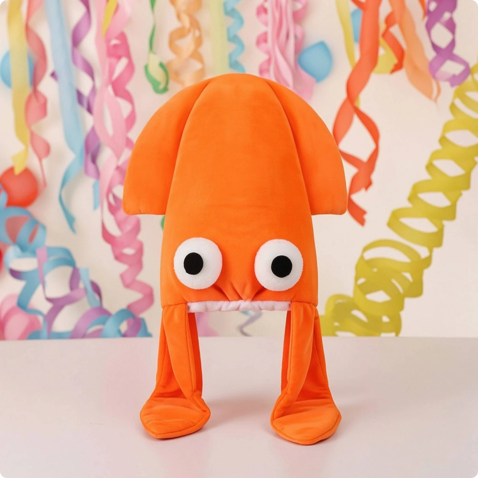 Squid Costume Hat Funny Squid Hat Headwear Playful Accessory Eye-Catching for Cosplayers, Halloween, Cosplay