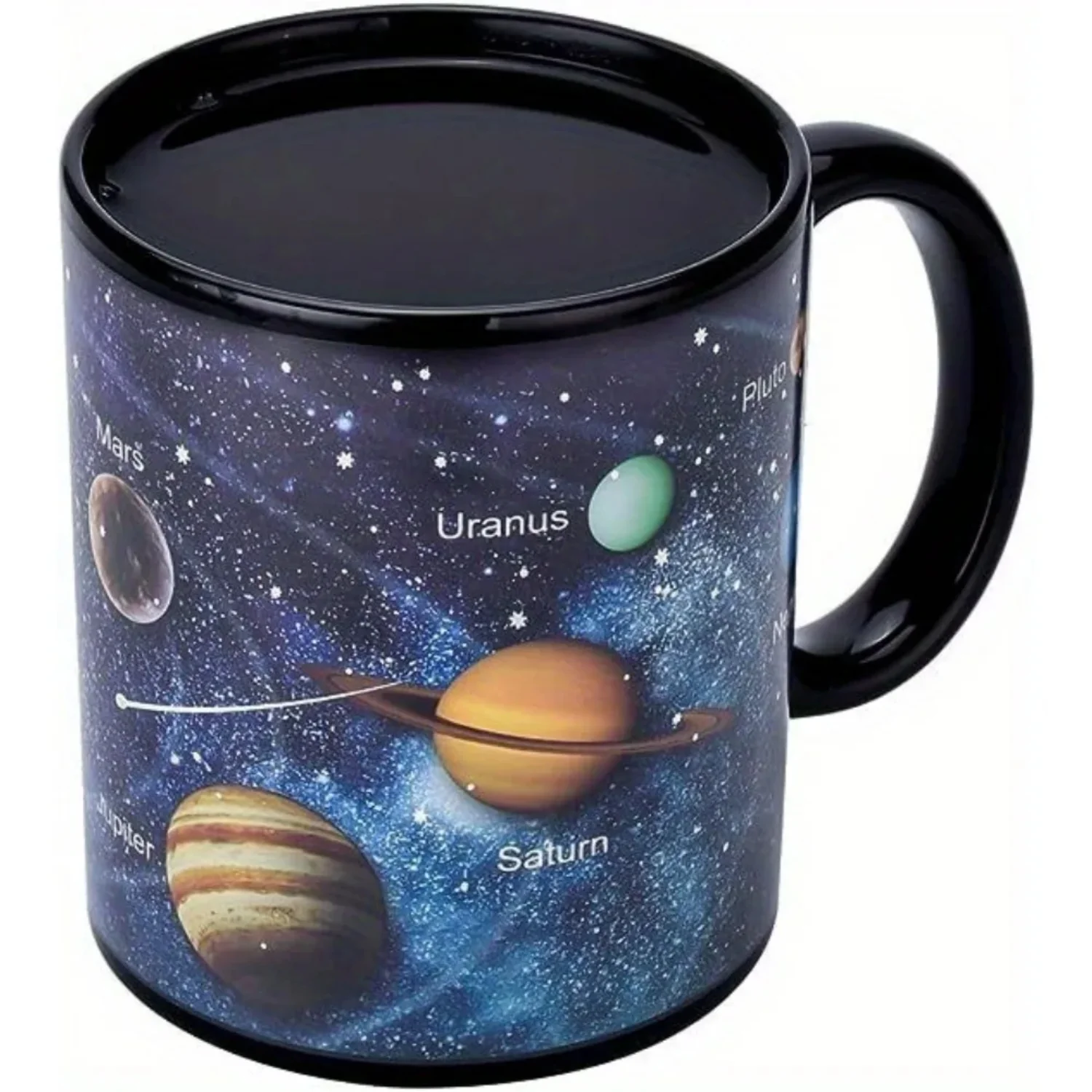 Solar System Color Changing Coffee Mug Outer Space Pattern Ceramic Water Cup Heat Sensitive Coffee Cups Summer Winter Drinkware