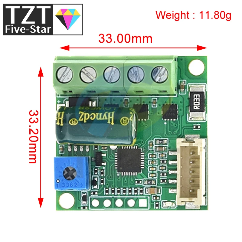 DC6-28V ZS-X12H 0-100W Brushless Motor Speed Controller With Hall BLDC Driver Board Module With Cable Power Supply Accessories