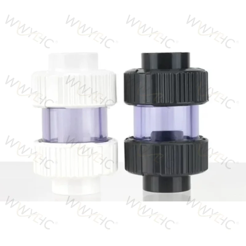 Transparent PVC One Way Check Valve 20mm 25mm 32mm Water Pipe Connector for Aquarium Garden Irrigation