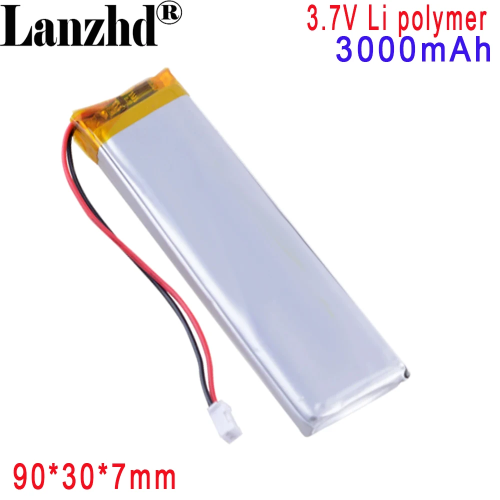 3.7v 3000mAh Polymer lithium battery 702990 For bar LED lamp  rechargeable toy medical equipment Hunting dog GPS battery 703090