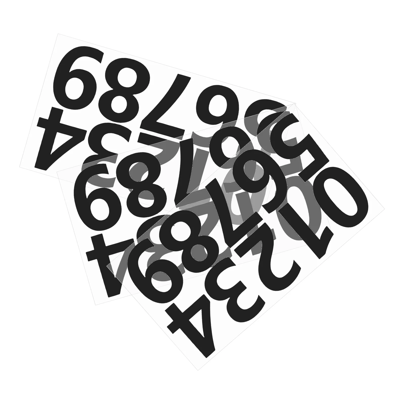 

3 Sets Self-Adhesive Pet Number Mailbox Address Labels For Metal Plastic Glass Outdoor Indoor Use Adhesive Numbers