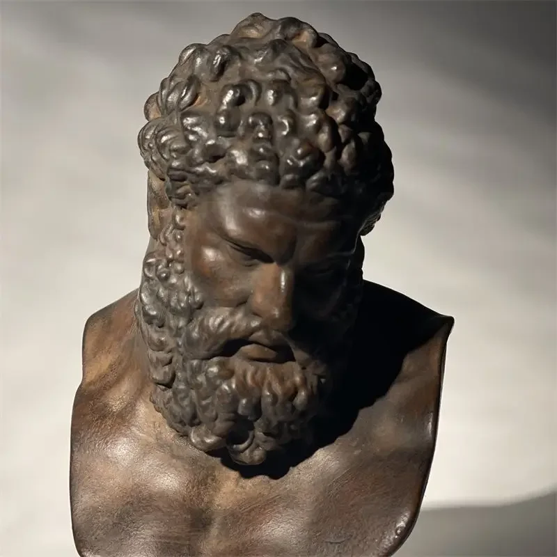 Retro Roman Art Sculpture Hercules Head Art Sketch Teaching Aids Home Desktop Decoration Ornaments Creative
