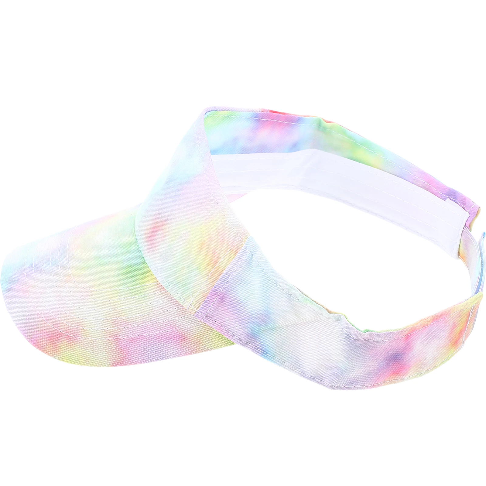 

Tie Dye Visor Hat Women Sun Protection Wide Brim Open Top Breathable Summer Sports Tennis Golf Jogging Sun Visors Hats